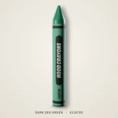 Dark Sea Green crayon, #11875D
