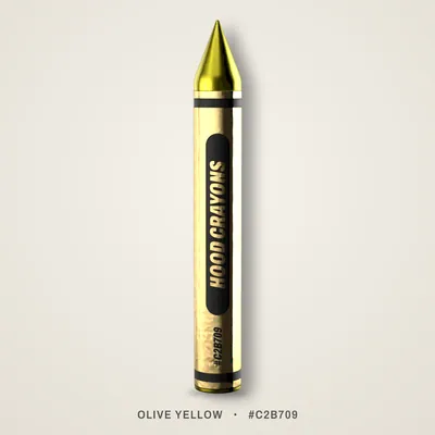 Olive Yellow crayon, #C2B709