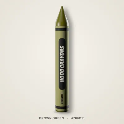 Brown Green crayon, #706C11