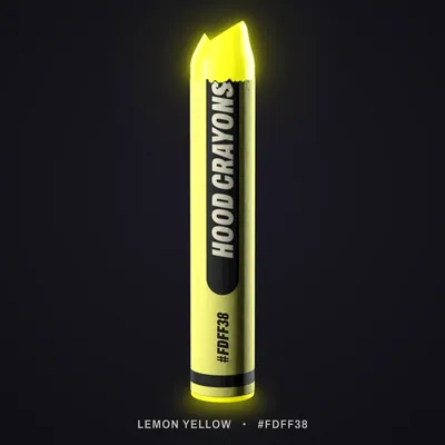 Lemon Yellow crayon, #FDFF38
