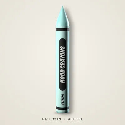 Pale Cyan crayon, #B7FFFA