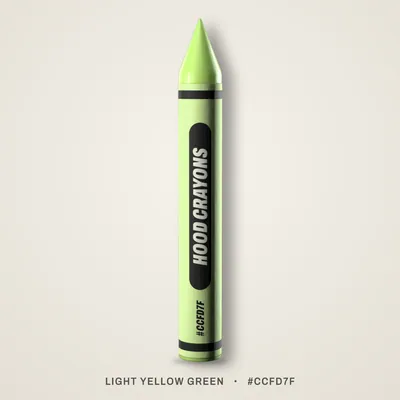 Light Yellow Green crayon, #CCFD7F