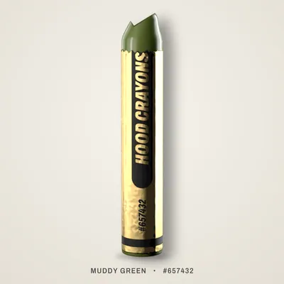 Muddy Green crayon, #657432