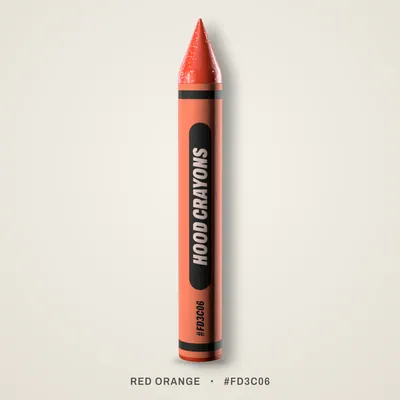 Red Orange crayon, #FD3C06