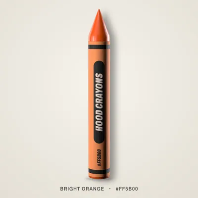 Bright Orange crayon, #FF5B00