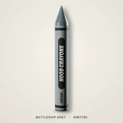 Battleship Grey crayon, #6B7C85
