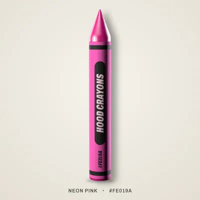 Neon Pink crayon, #FE019A
