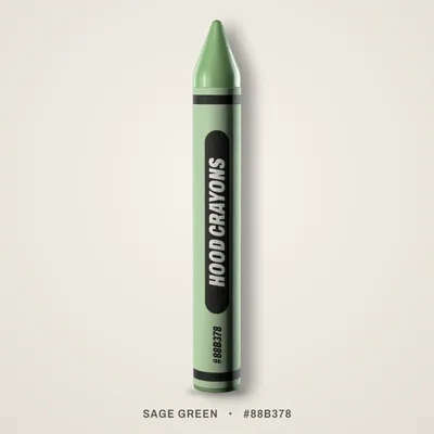 Sage Green crayon, #88B378