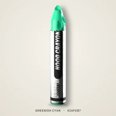 Greenish Cyan crayon, #2AFEB7