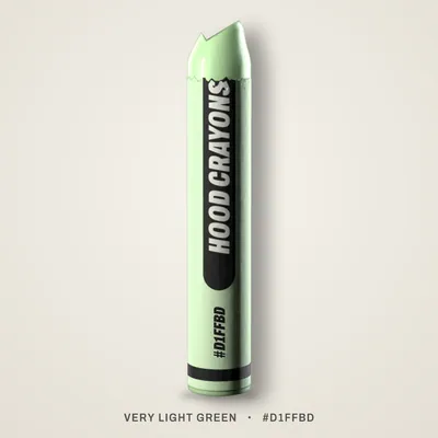 Very Light Green crayon, #D1FFBD