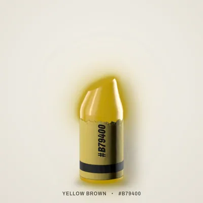 Yellow Brown crayon, #B79400