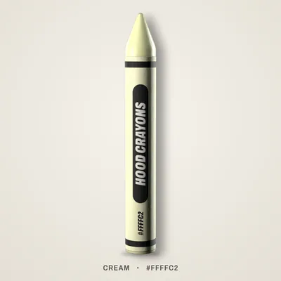 Cream crayon, #FFFFC2