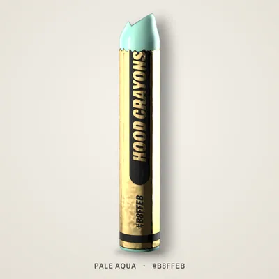 Pale Aqua crayon, #B8FFEB