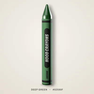 Deep Green crayon, #02590F