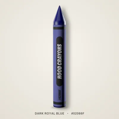Dark Royal Blue crayon, #02066F