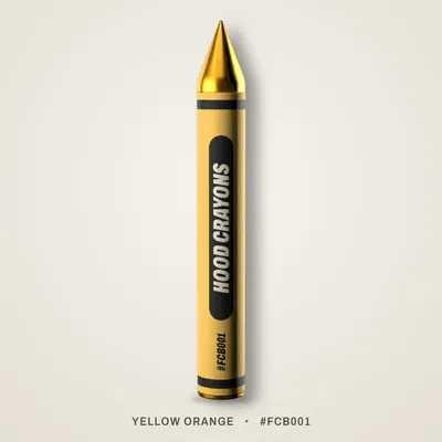 Yellow Orange crayon, #FCB001