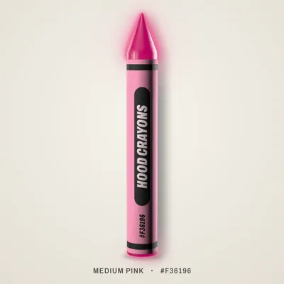Medium Pink crayon, #F36196