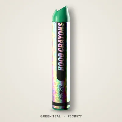 Green Teal crayon, #0CB577