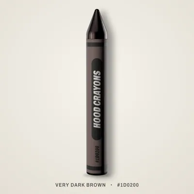 Very Dark Brown crayon, #1D0200