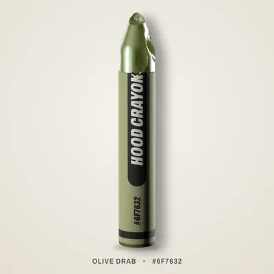Olive Drab crayon, #6F7632