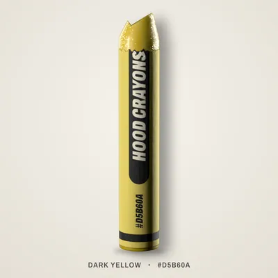 Dark Yellow crayon, #D5B60A