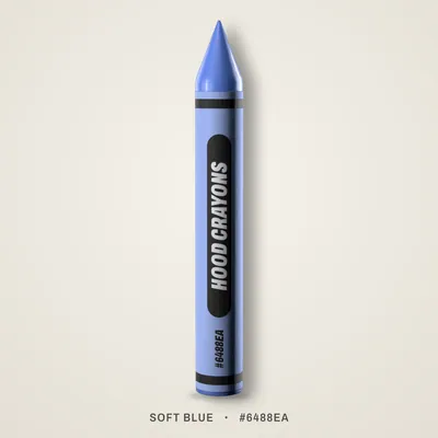 Soft Blue crayon, #6488EA