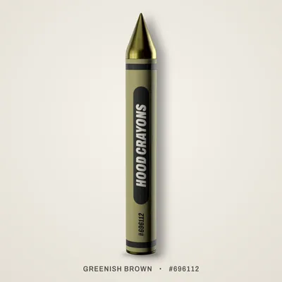 Greenish Brown crayon, #696112