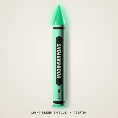 Light Greenish Blue crayon, #63F7B4