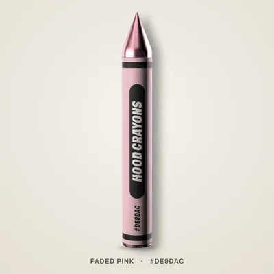 Faded Pink crayon, #DE9DAC