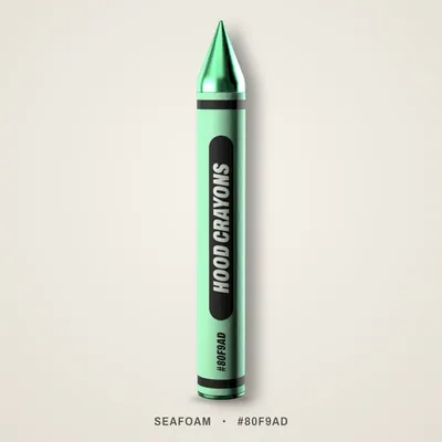 Seafoam crayon, #80F9AD