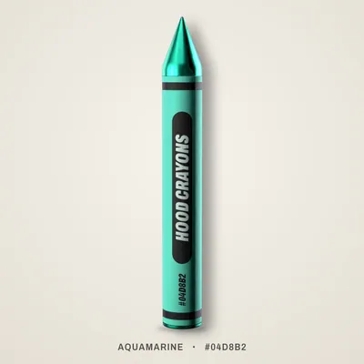 Aquamarine crayon, #04D8B2
