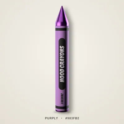 Purply crayon, #983FB2
