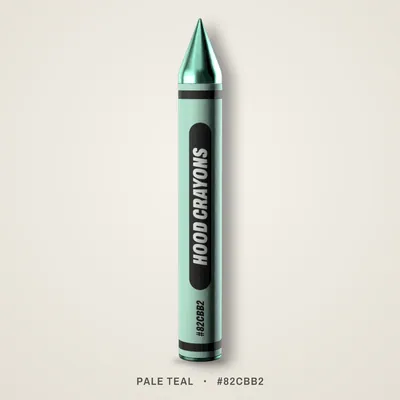 Pale Teal crayon, #82CBB2