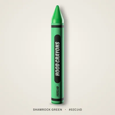 Shamrock Green crayon, #02C14D