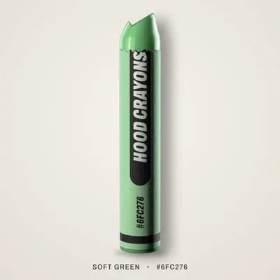 Soft Green crayon, #6FC276
