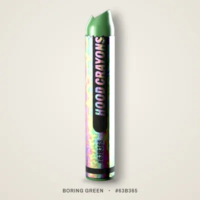 Boring Green crayon, #63B365