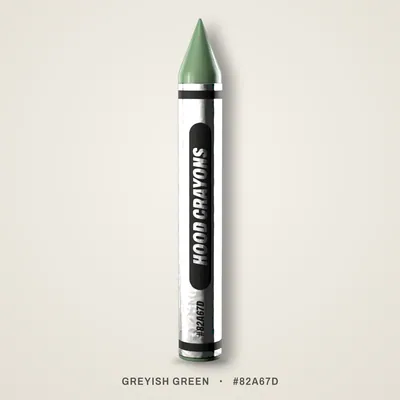 Greyish Green crayon, #82A67D