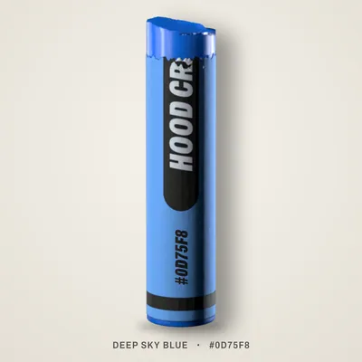 Deep Sky Blue crayon, #0D75F8