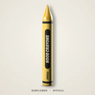 Sunflower crayon, #FFC512
