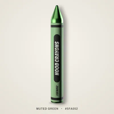 Muted Green crayon, #5FA052