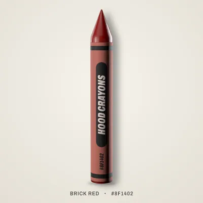Brick Red crayon, #8F1402