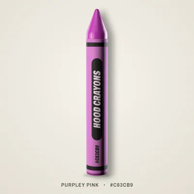 Purpley Pink crayon, #C83CB9