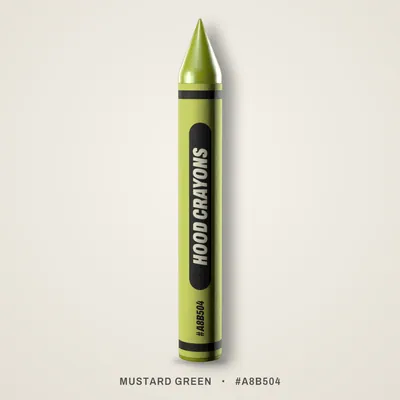 Mustard Green crayon, #A8B504