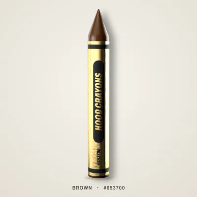 Brown crayon, #653700