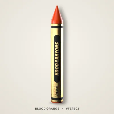 Blood Orange crayon, #FE4B03