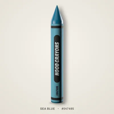 Sea Blue crayon, #047495