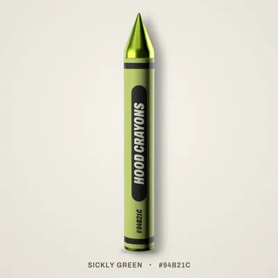 Sickly Green crayon, #94B21C
