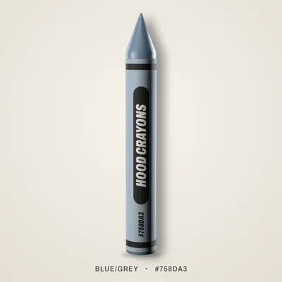 Blue/grey crayon, #758DA3