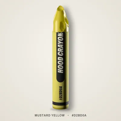 Mustard Yellow crayon, #D2BD0A