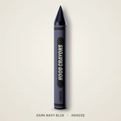 Dark Navy Blue crayon, #00022E